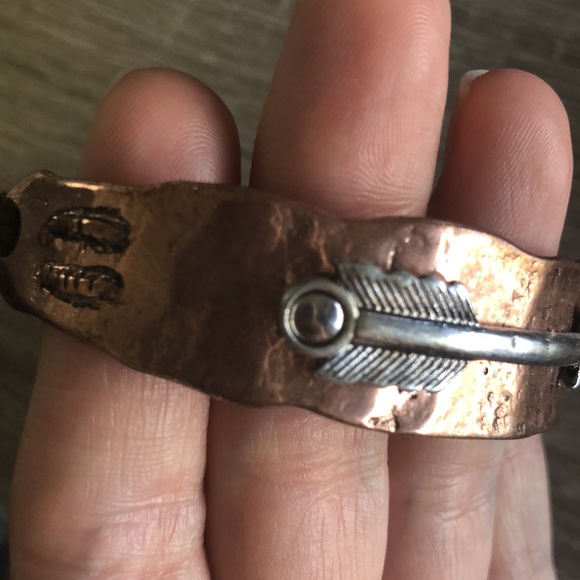 Brass arrow boho bracelet - Picture 3 of 6